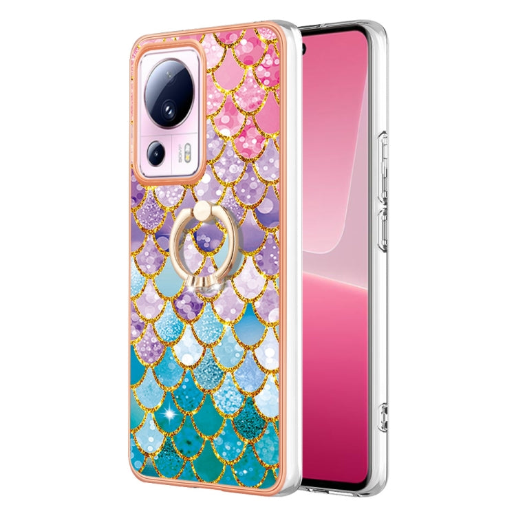 For Xiaomi 13 Lite 5G Electroplating IMD TPU Phone Case with Ring(Colorful Scales) - 13 Lite Cases by PMC TechLife | Online Shopping South Africa | PMC TechLife | Buy Now Pay Later Mobicred
