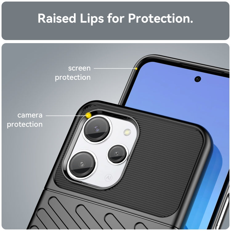 For Xiaomi Poco M6 Pro 5G Thunderbolt Shockproof TPU Protective Soft Phone Case(Black) - Xiaomi Cases by PMC TechLife | Online Shopping South Africa | PMC TechLife