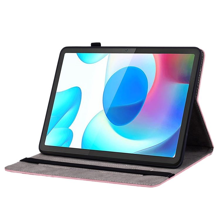 For Realme Pad 10.4 / Pad 5G 10.4 Butterfly Rose Embossed Leather Tablet Case(Pink) - Realme by PMC TechLife | Online Shopping South Africa | PMC TechLife | Buy Now Pay Later Mobicred