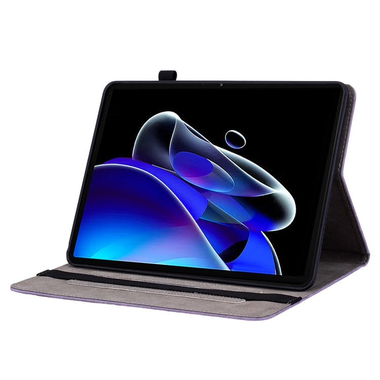 For Realme Pad X Butterfly Rose Embossed Leather Tablet Case(Purple) - Realme by PMC TechLife | Online Shopping South Africa | PMC TechLife | Buy Now Pay Later Mobicred