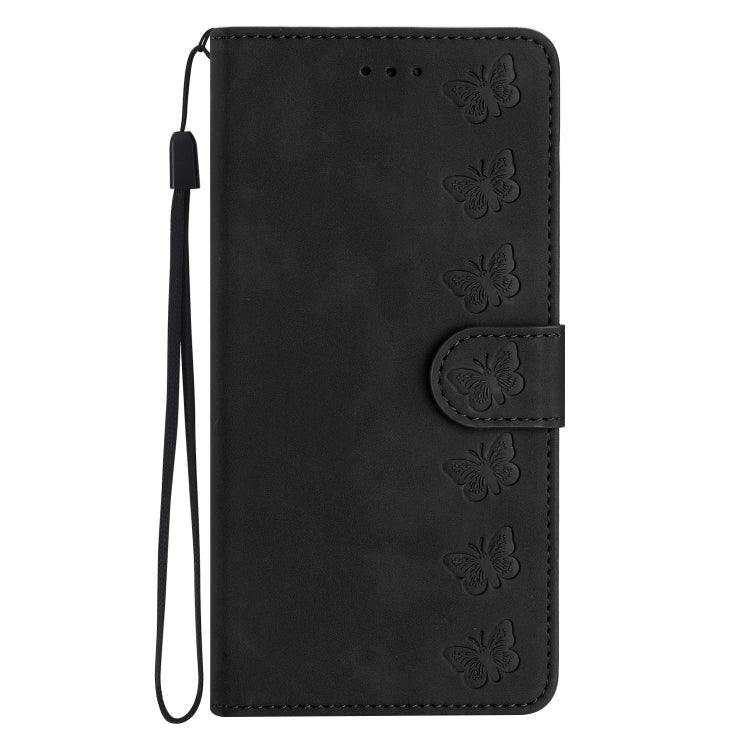For iPhone 16 Plus Seven Butterflies Embossed Leather Phone Case(Black) - free shipping - PMC TechLife - Order now!