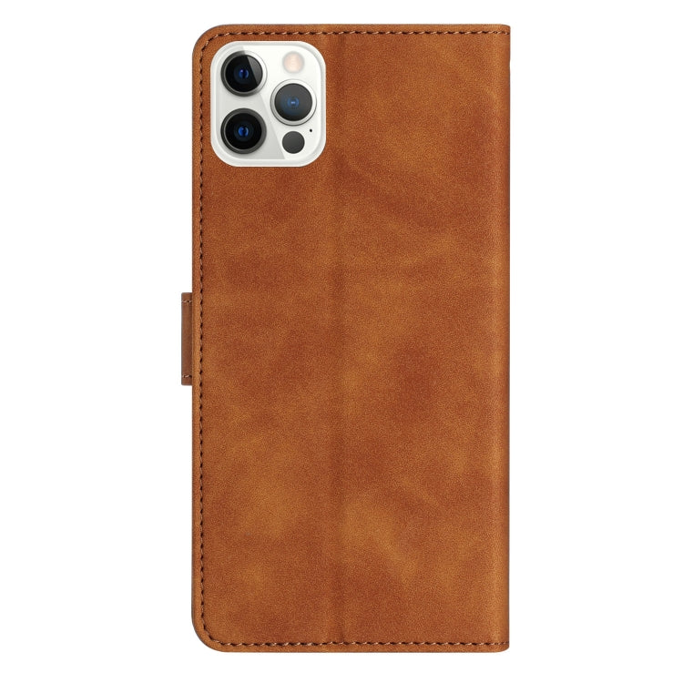 For iPhone 16 Pro Max Seven Butterflies Embossed Leather Phone Case(Brown) - iPhone 16 Pro Max Cases by PMC Jewellery | Online Shopping South Africa | PMC Jewellery | Buy Now Pay Later Mobicred