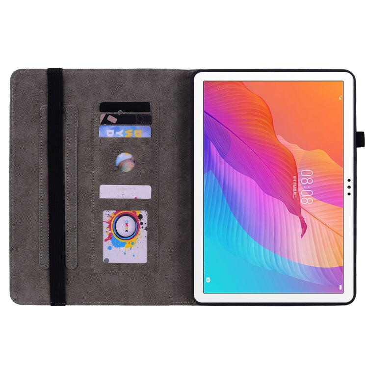For Huawei MatePad T 10s / Enjoy Tablet 2 Butterfly Rose Embossed Leather Tablet Case(Green) - Huawei Cases by PMC TechLife | Online Shopping South Africa | PMC TechLife | Buy Now Pay Later Mobicred