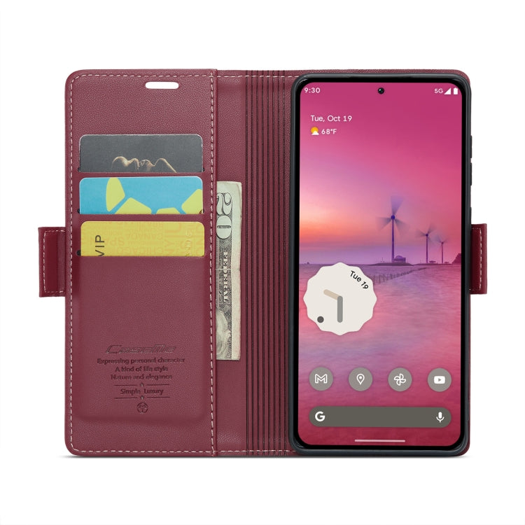 For Google Pixel 9 Pro XL CaseMe 023 Butterfly Buckle Litchi Texture RFID Anti-theft Leather Phone Case(Wine Red) - Google Cases by CaseMe | Online Shopping South Africa | PMC Jewellery | Buy Now Pay Later Mobicred