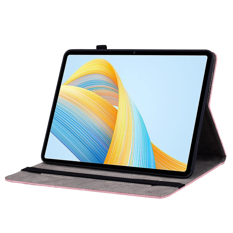 For Honor Pad V8 Pro Butterfly Rose Embossed Leather Tablet Case(Pink) - Honor Cases by PMC TechLife | Online Shopping South Africa | PMC TechLife | Buy Now Pay Later Mobicred