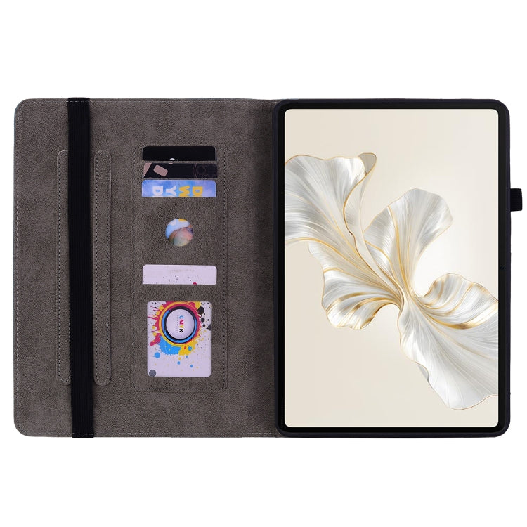 For Honor Pad 9 12.1 Butterfly Rose Embossed Leather Tablet Case(Purple) - Honor by PMC TechLife | Online Shopping South Africa | PMC TechLife | Buy Now Pay Later Mobicred
