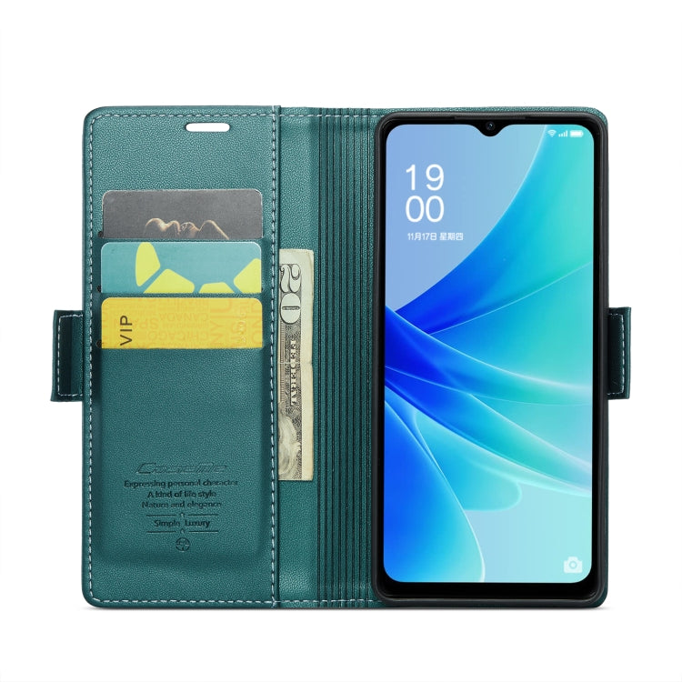 For OPPO A77s CaseMe 023 Butterfly Buckle Litchi Texture RFID Anti-theft Leather Phone Case(Pearly Blue) - OPPO Cases by CaseMe | Online Shopping South Africa | PMC Jewellery | Buy Now Pay Later Mobicred