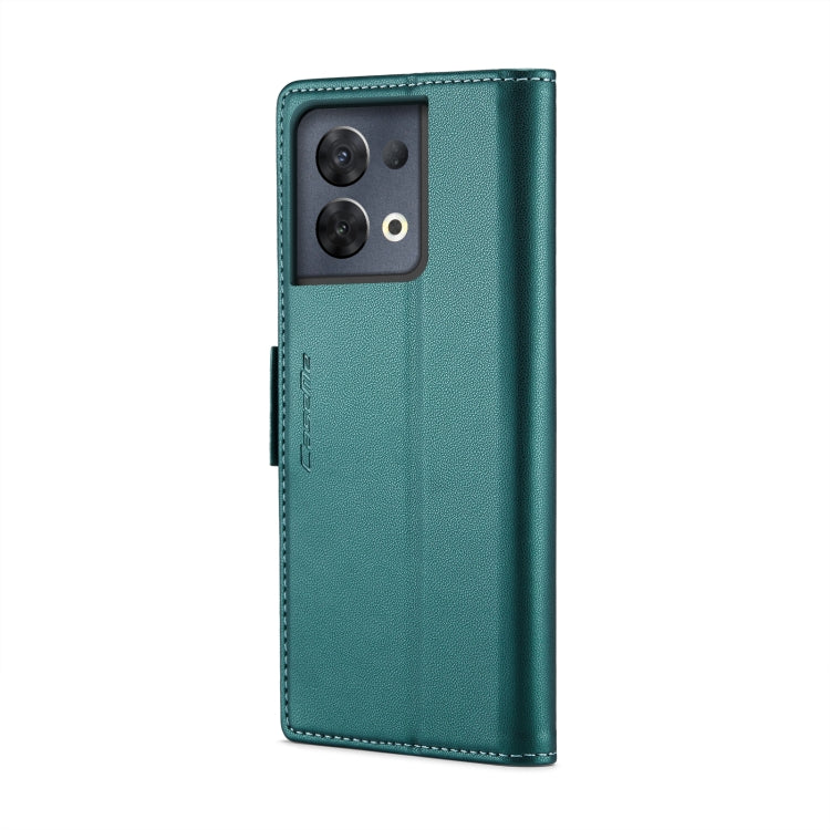 For OPPO Reno8 Pro 5G Global CaseMe 023 Butterfly Buckle Litchi Texture RFID Anti-theft Leather Phone Case(Pearly Blue) - OPPO Cases by CaseMe | Online Shopping South Africa | PMC Jewellery | Buy Now Pay Later Mobicred