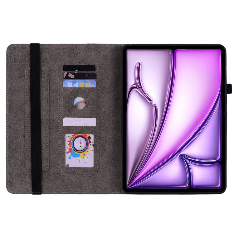 For iPad Air 11 2024 Butterfly Rose Embossed Leather Smart Tablet Case(Purple) - iPad Air 11 2024 Cases by PMC Jewellery | Online Shopping South Africa | PMC Jewellery | Buy Now Pay Later Mobicred