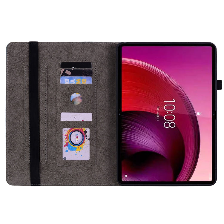 For Lenovo Tab M11/Xiaoxin Pad 11 2024 Butterfly Rose Embossed Leather Tablet Case(Dark Blue) - Lenovo by PMC TechLife | Online Shopping South Africa | PMC TechLife | Buy Now Pay Later Mobicred