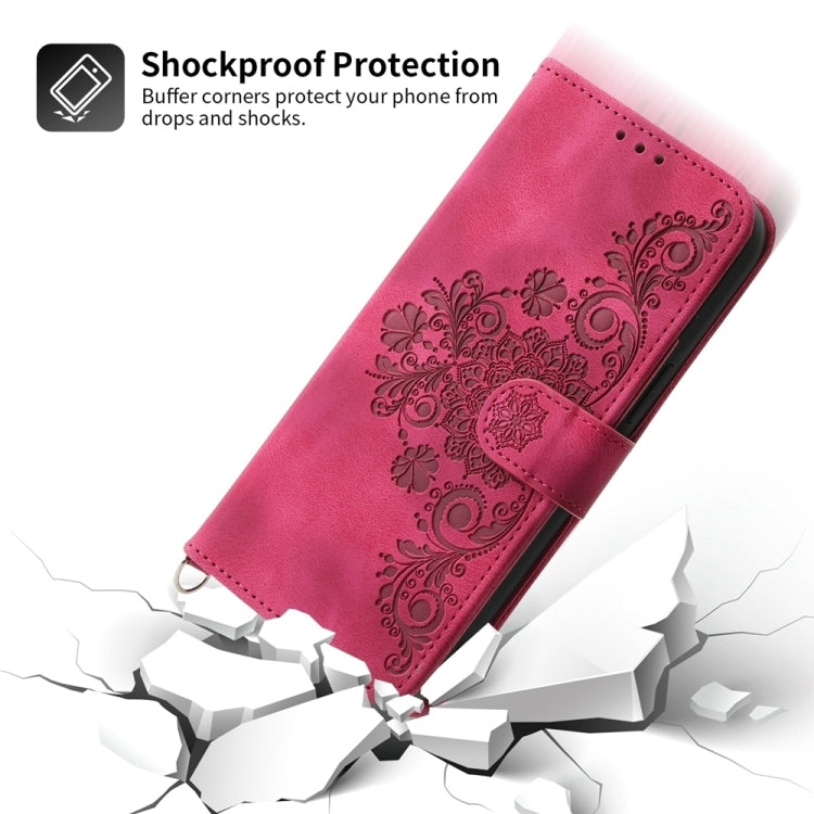 For Huawei Pura 70 Skin-feel Flowers Embossed Wallet Leather Phone Case(Wine Red) - Huawei Cases by PMC Jewellery | Online Shopping South Africa | PMC Jewellery | Buy Now Pay Later Mobicred