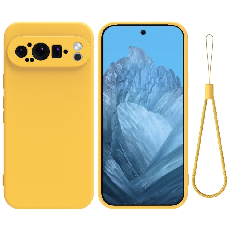 For Google Pixel 9 Pro Pure Color Liquid Silicone Shockproof Phone Case(Yellow) - Google Cases by PMC Jewellery | Online Shopping South Africa | PMC Jewellery | Buy Now Pay Later Mobicred