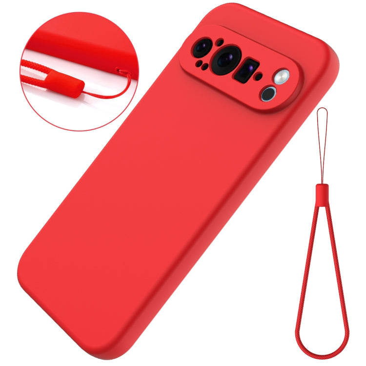 For Google Pixel 9 Pro Pure Color Liquid Silicone Shockproof Phone Case(Red) - Google Cases by PMC TechLife | Online Shopping South Africa | PMC TechLife | Buy Now Pay Later Mobicred