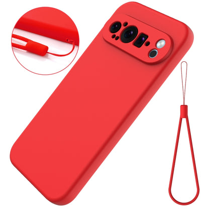 For Google Pixel 9 Pro Pure Color Liquid Silicone Shockproof Phone Case(Red) - Google Cases by PMC Jewellery | Online Shopping South Africa | PMC Jewellery | Buy Now Pay Later Mobicred