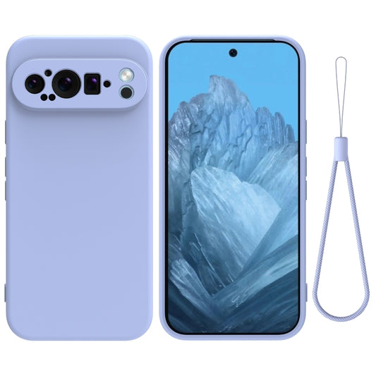 For Google Pixel 9 Pro XL Pure Color Liquid Silicone Shockproof Phone Case(Purple) - Google Cases by PMC Jewellery | Online Shopping South Africa | PMC Jewellery | Buy Now Pay Later Mobicred