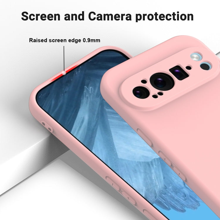 For Google Pixel 9 Pro XL Pure Color Liquid Silicone Shockproof Phone Case(Pink) - Google Cases by PMC TechLife | Online Shopping South Africa | PMC TechLife | Buy Now Pay Later Mobicred
