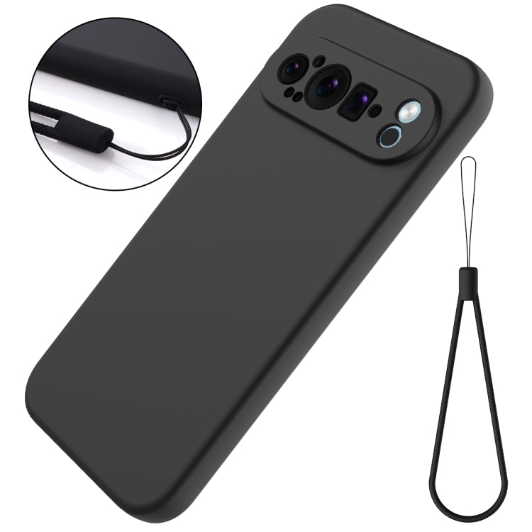 For Google Pixel 9 Pro XL Pure Color Liquid Silicone Shockproof Phone Case(Black) - Google Cases by PMC Jewellery | Online Shopping South Africa | PMC Jewellery | Buy Now Pay Later Mobicred