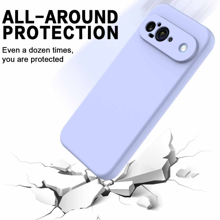 For Google Pixel 9 Pure Color Liquid Silicone Shockproof Phone Case(Purple) - Google Cases by PMC TechLife | Online Shopping South Africa | PMC TechLife | Buy Now Pay Later Mobicred