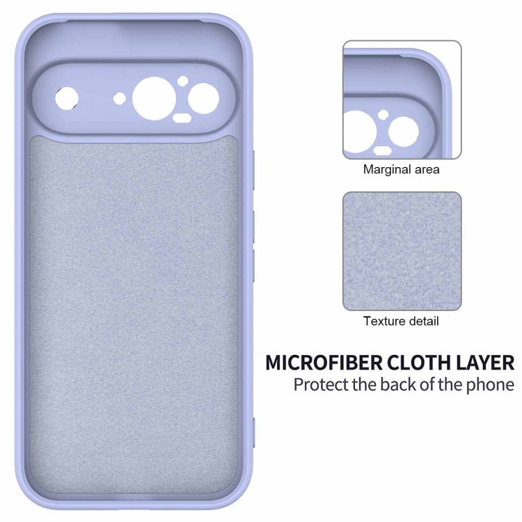 For Google Pixel 9 Pure Color Liquid Silicone Shockproof Phone Case(Purple) - Google Cases by PMC TechLife | Online Shopping South Africa | PMC TechLife | Buy Now Pay Later Mobicred