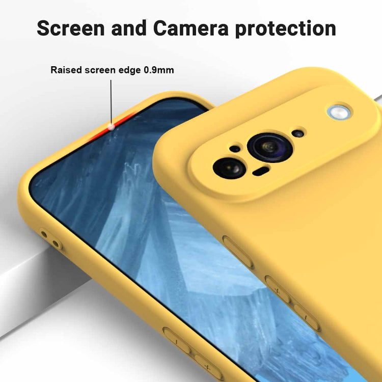 For Google Pixel 9 Pure Color Liquid Silicone Shockproof Phone Case(Yellow) - Google Cases by PMC Jewellery | Online Shopping South Africa | PMC Jewellery | Buy Now Pay Later Mobicred