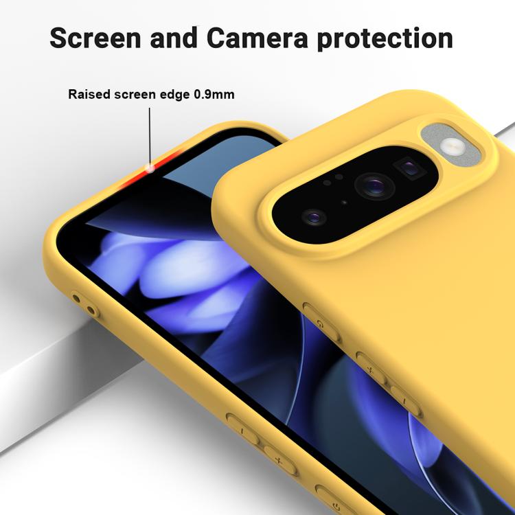 For Google Pixel 10 Pure Color Liquid Silicone Shockproof Phone Case(Yellow) - free shipping - PMC TechLife - Order now!