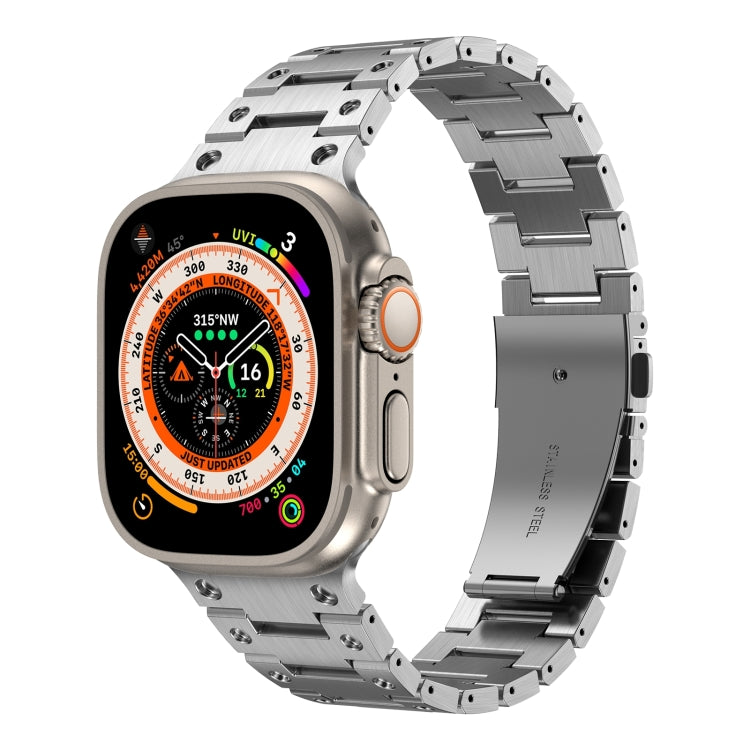 Double Rows Metal Watch Band For Apple Watch Ultra 2 49mm(Silver) - free shipping - PMC TechLife - Order now!