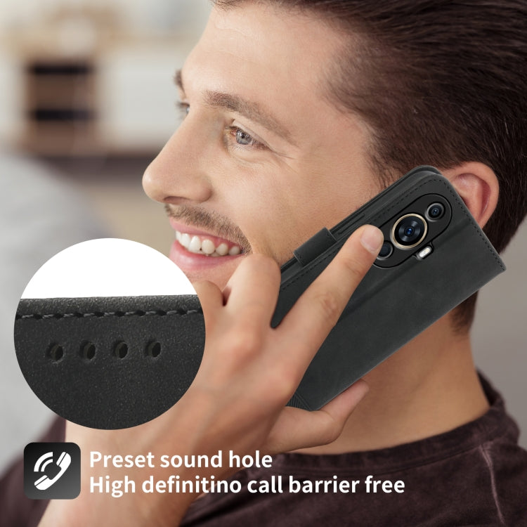 For Huawei nova 11 Dierfeng Dream Line TPU + PU Leather Phone Case(Black) - Huawei Cases by PMC TechLife | Online Shopping South Africa | PMC TechLife | Buy Now Pay Later Mobicred