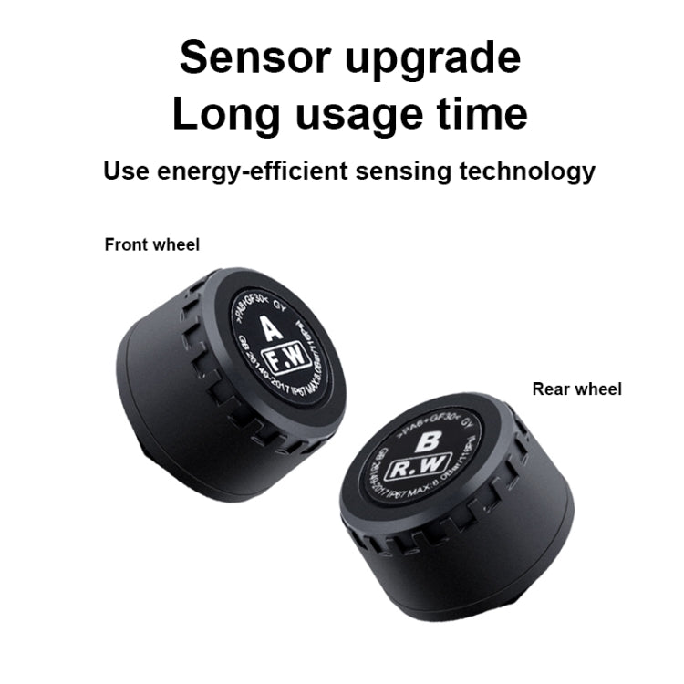 Rear Wheel Tire Pressure Temperature Monitoring Sensor(Black) - Electrical System by PMC TechLife | Online Shopping South Africa | PMC TechLife | Buy Now Pay Later Mobicred