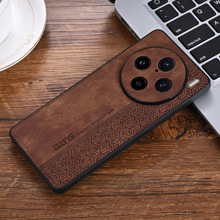 For vivo X100 Pro AZNS 3D Embossed Skin Feel Phone Case(Brown) - X100 Pro Cases by AZNS | Online Shopping South Africa | PMC Jewellery | Buy Now Pay Later Mobicred