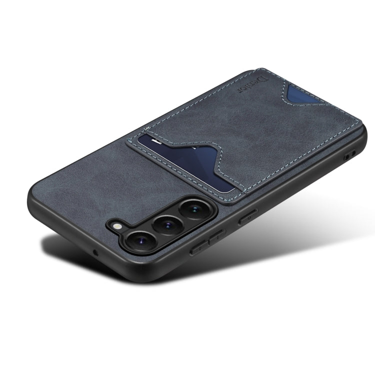 For Samsung Galaxy S24+ 5G Denior PU Back Cover Card Slot Holder Phone Case(Grey) - Galaxy S24+ 5G Cases by Denior | Online Shopping South Africa | PMC Jewellery | Buy Now Pay Later Mobicred