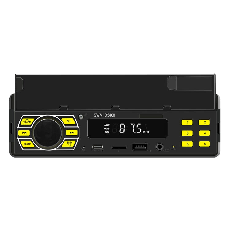 SWM D3400 Car Bluetooth MP3 Player Support Smart Voice Assistant / FM(Black) - Car MP3 & MP4 & MP5 by PMC TechLife | Online Shopping South Africa | PMC TechLife | Buy Now Pay Later Mobicred