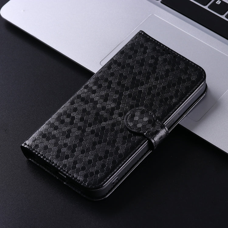 For Google Pixel 9 Pro Honeycomb Dot Texture Leather Phone Case(Black) - Google Cases by PMC TechLife | Online Shopping South Africa | PMC TechLife | Buy Now Pay Later Mobicred