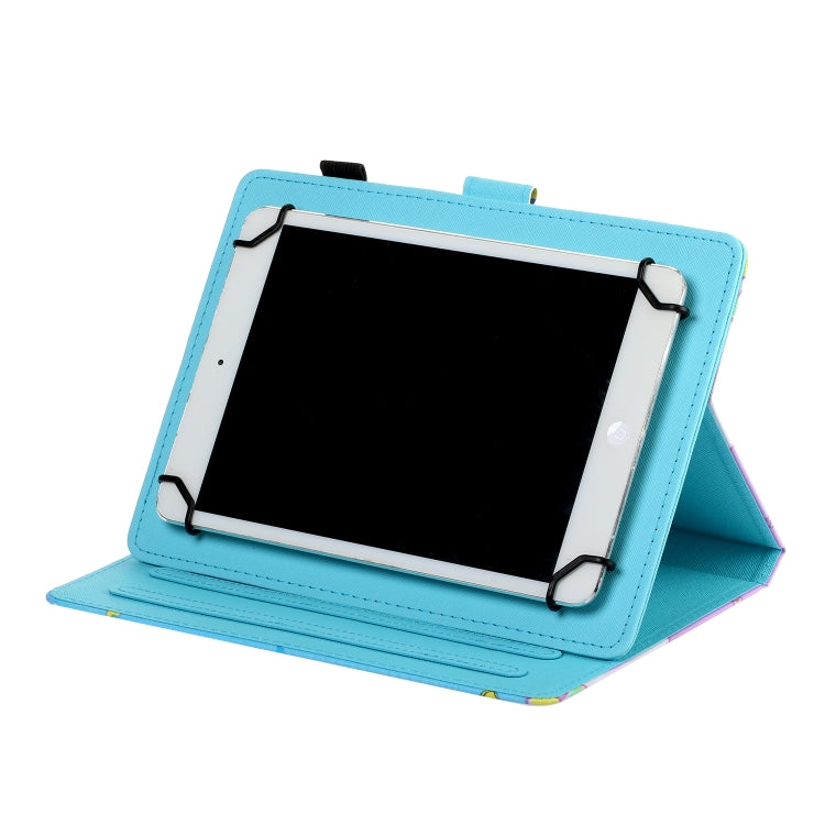 For 10 inch Universal Tablet PC Colored Drawing Pattern Horizontal Flip Leather Case with Holder & Card Slots(Sunrise) - 10 - 11 inch by PMC TechLife | Online Shopping South Africa | PMC TechLife | Buy Now Pay Later Mobicred