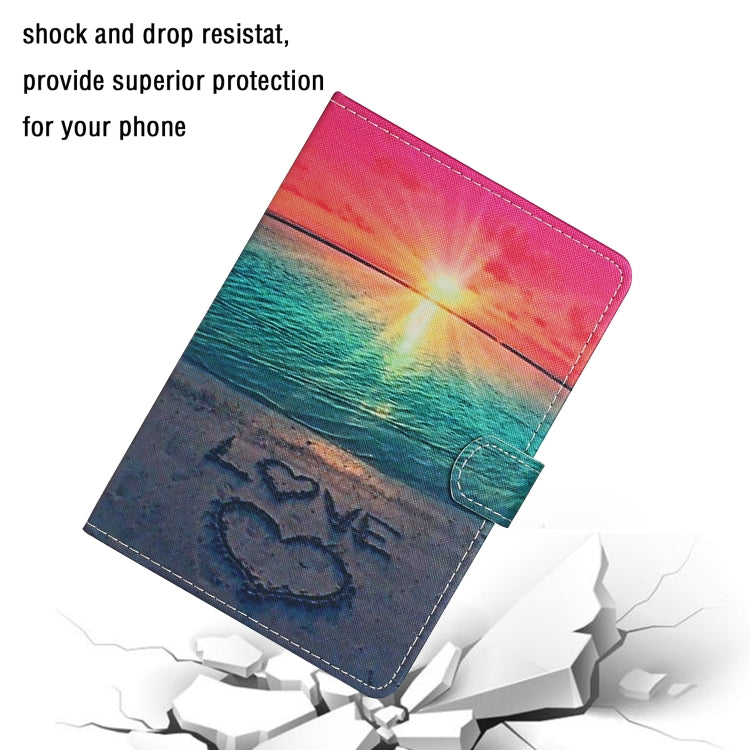 For 10 inch Universal Tablet PC Colored Drawing Pattern Horizontal Flip Leather Case with Holder & Card Slots(Sunrise) - 10 - 11 inch by PMC TechLife | Online Shopping South Africa | PMC TechLife | Buy Now Pay Later Mobicred