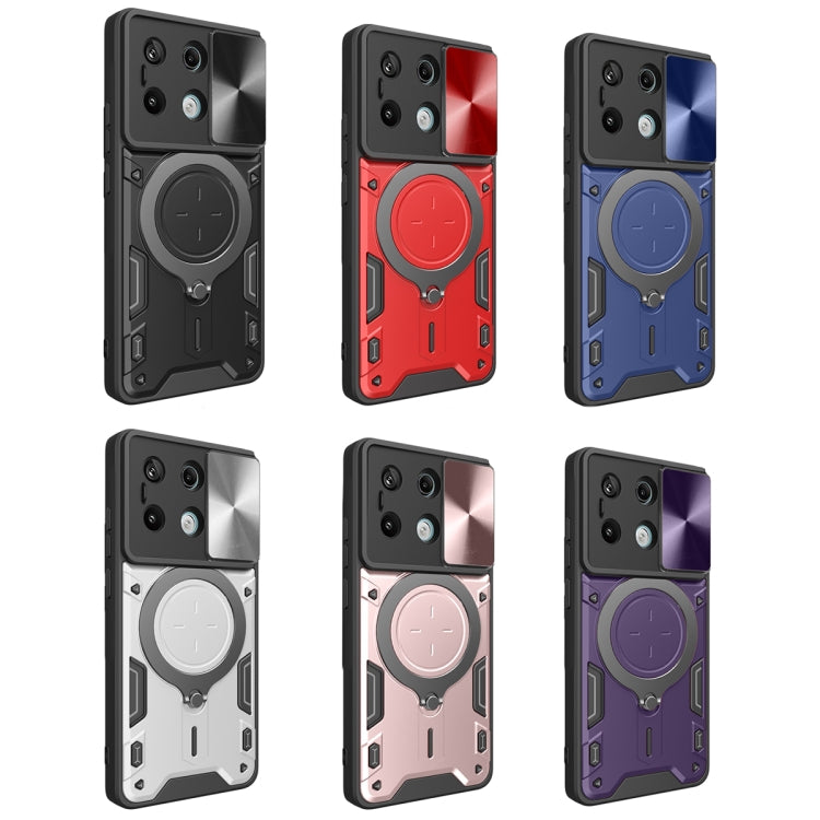 For Xiaomi Redmi Note 13 Pro 5G CD Texture Sliding Camshield Magnetic Holder Phone Case(Purple) - free shipping - PMC TechLife - Order now!