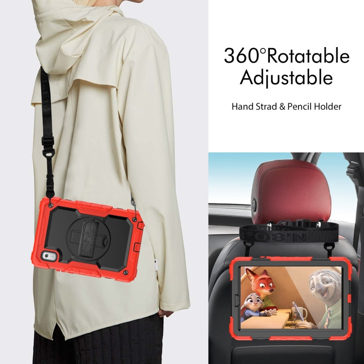 For Lenovo Tab M9 Silicone Hybrid PC Tablet Case with Shoulder Strap(Red) - Lenovo by PMC TechLife | Online Shopping South Africa | PMC TechLife | Buy Now Pay Later Mobicred