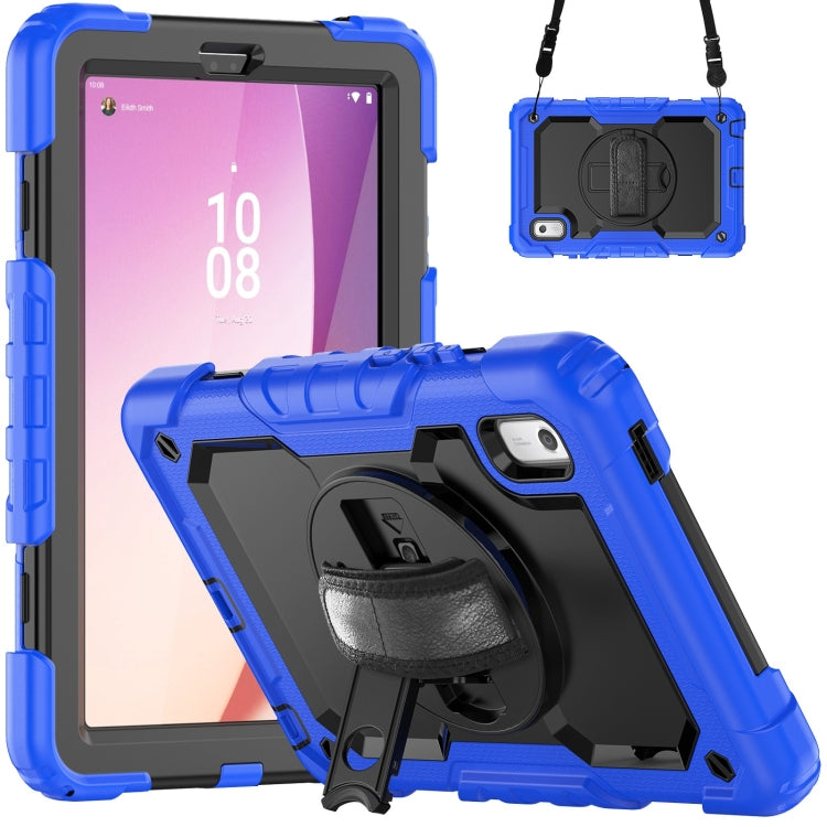 For Lenovo Tab M9 Silicone Hybrid PC Tablet Case with Shoulder Strap(Blue) - Lenovo by PMC TechLife | Online Shopping South Africa | PMC TechLife | Buy Now Pay Later Mobicred