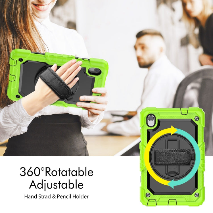 For Lenovo Tab M8 HD 2020/2019 Silicone Hybrid PC Tablet Case with Shoulder Strap(Yellow Green) - free shipping - PMC TechLife - Order now!