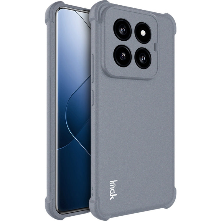 For Xiaomi 14 Pro 5G imak Shockproof Airbag TPU Phone Case(Matte Grey) - 14 Pro Cases by imak | Online Shopping South Africa | PMC Jewellery | Buy Now Pay Later Mobicred