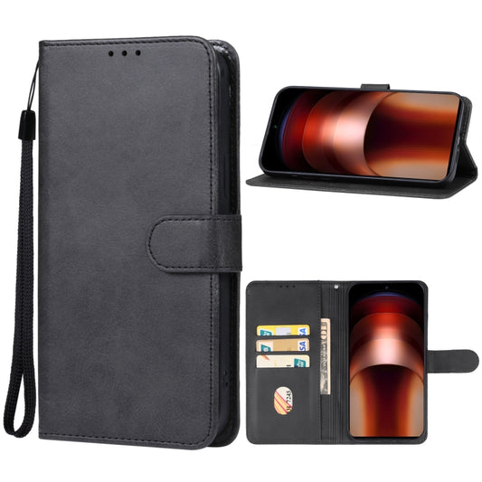 For vivo iQOO Neo9 Leather Phone Case(Black) - iQOO Neo9 Cases by PMC Jewellery | Online Shopping South Africa | PMC Jewellery | Buy Now Pay Later Mobicred