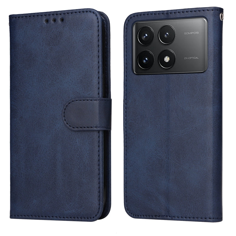 For Xiaomi Redmi K70 / K70 Pro Classic Calf Texture Flip Leather Phone Case(Blue) - K70 Pro Cases by PMC Jewellery | Online Shopping South Africa | PMC Jewellery | Buy Now Pay Later Mobicred