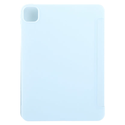 For iPad Air 11 2025 / 2024 GEBEI 3-folding Holder Shockproof Flip Leather Tablet Case(Sky Blue) - iPad Air 11 2025 / 2024 Cases by GEBEI | Online Shopping South Africa | PMC Jewellery | Buy Now Pay Later Mobicred