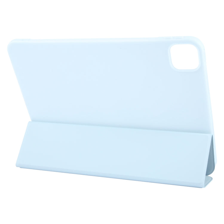 For iPad Air 11 2025 / 2024 GEBEI 3-folding Holder Shockproof Flip Leather Tablet Case(Sky Blue) - iPad Air 11 2025 / 2024 Cases by GEBEI | Online Shopping South Africa | PMC Jewellery | Buy Now Pay Later Mobicred