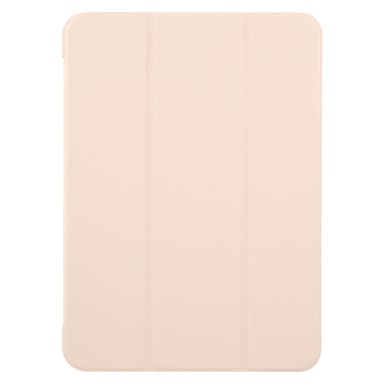 For iPad Air 11 2024 GEBEI 3-folding Holder Shockproof Flip Leather Tablet Case(Pink) - iPad Air 11 2024 Cases by GEBEI | Online Shopping South Africa | PMC Jewellery | Buy Now Pay Later Mobicred