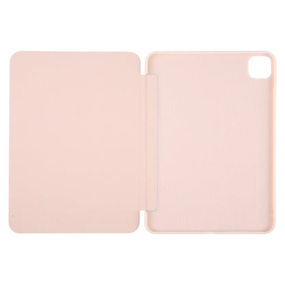 For iPad Air 11 2024 GEBEI 3-folding Holder Shockproof Flip Leather Tablet Case(Pink) - iPad Air 11 2024 Cases by GEBEI | Online Shopping South Africa | PMC Jewellery | Buy Now Pay Later Mobicred