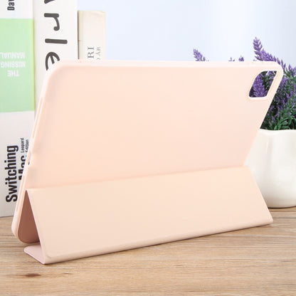 For iPad Air 11 2024 GEBEI 3-folding Holder Shockproof Flip Leather Tablet Case(Pink) - iPad Air 11 2024 Cases by GEBEI | Online Shopping South Africa | PMC Jewellery | Buy Now Pay Later Mobicred