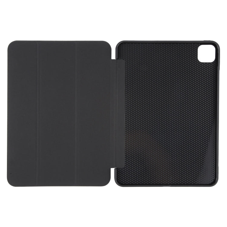 For iPad Pro 11 2024 GEBEI 3-folding Holder Shockproof Flip Leather Tablet Case(Black) - iPad Pro 11 2024 Cases by GEBEI | Online Shopping South Africa | PMC TechLife | Buy Now Pay Later Mobicred