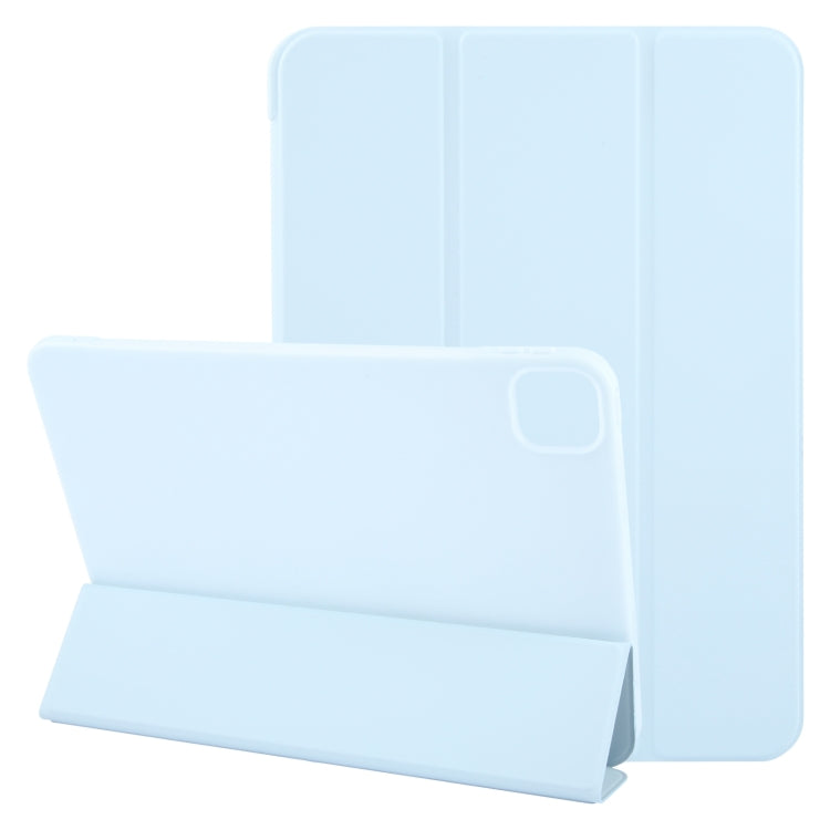 For iPad Pro 11 2024 GEBEI 3-folding Holder Shockproof Flip Leather Tablet Case(Sky Blue) - free shipping - PMC TechLife - Order now!
