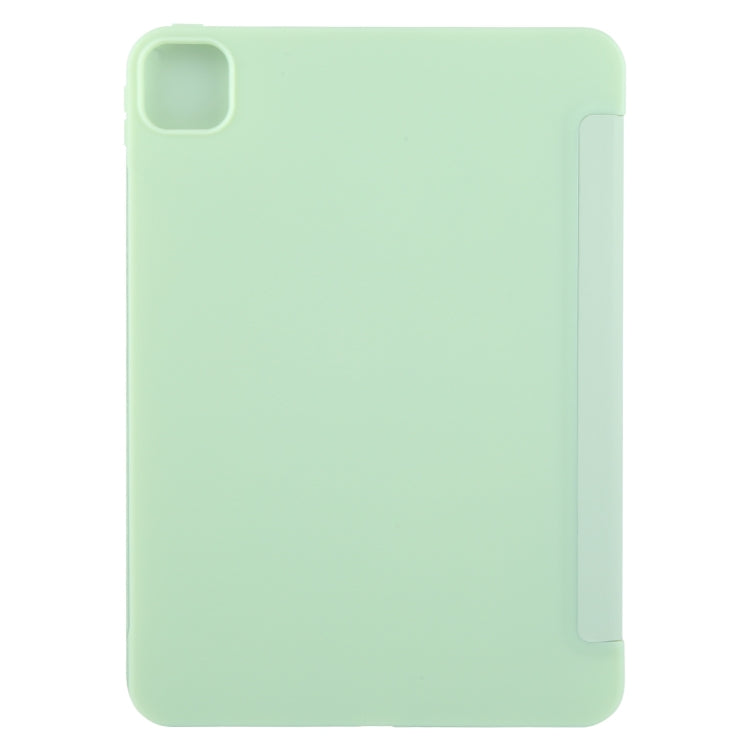 For iPad Pro 11 2024 GEBEI 3-folding Holder Shockproof Flip Leather Tablet Case(Green) - iPad Pro 11 2024 Cases by GEBEI | Online Shopping South Africa | PMC Jewellery | Buy Now Pay Later Mobicred