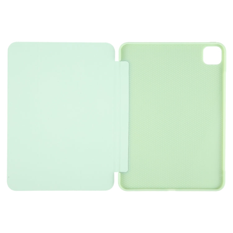 For iPad Pro 11 2024 GEBEI 3-folding Holder Shockproof Flip Leather Tablet Case(Green) - iPad Pro 11 2024 Cases by GEBEI | Online Shopping South Africa | PMC Jewellery | Buy Now Pay Later Mobicred